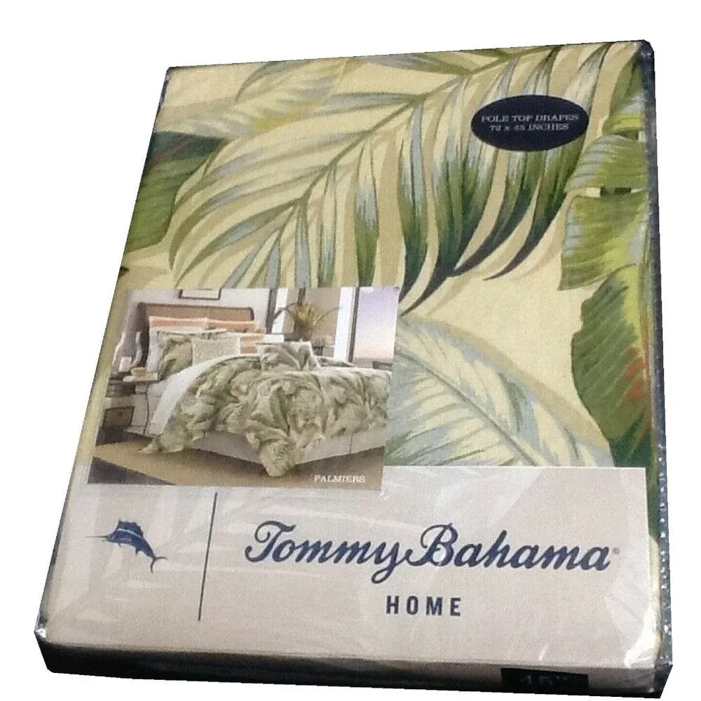 2-panel new Tommy Bahama PALMIERS Window Curtains in Unopened Retail Package